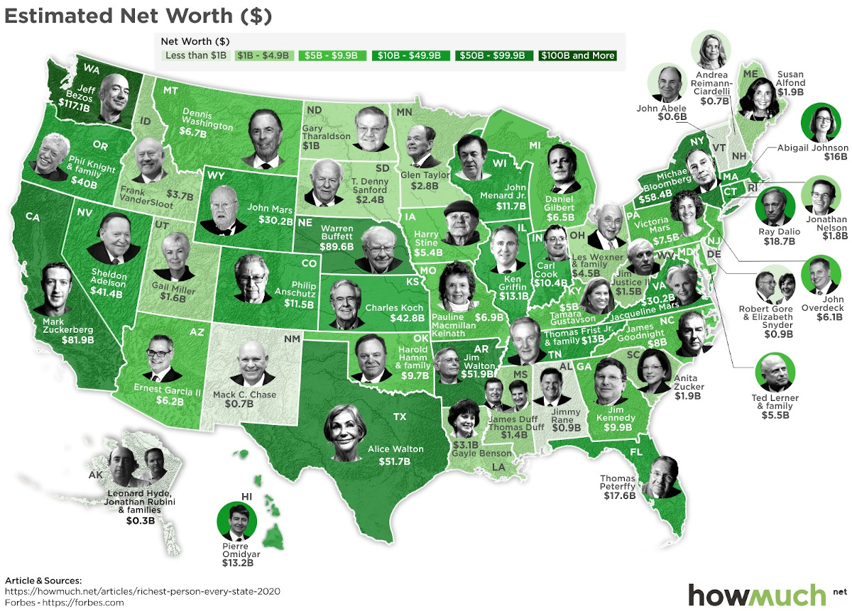 Richest in America by State